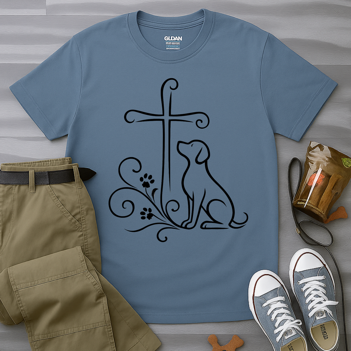 Faithful Dog Silhouette T-Shirt