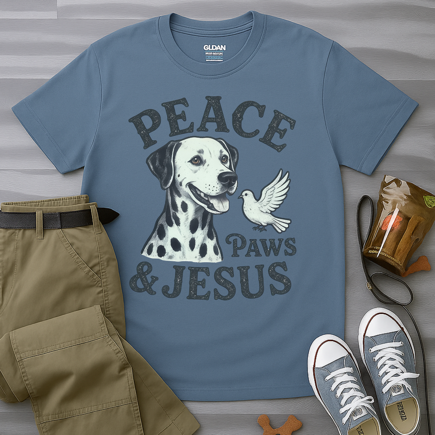 Peace Paws And Jesus T-Shirt