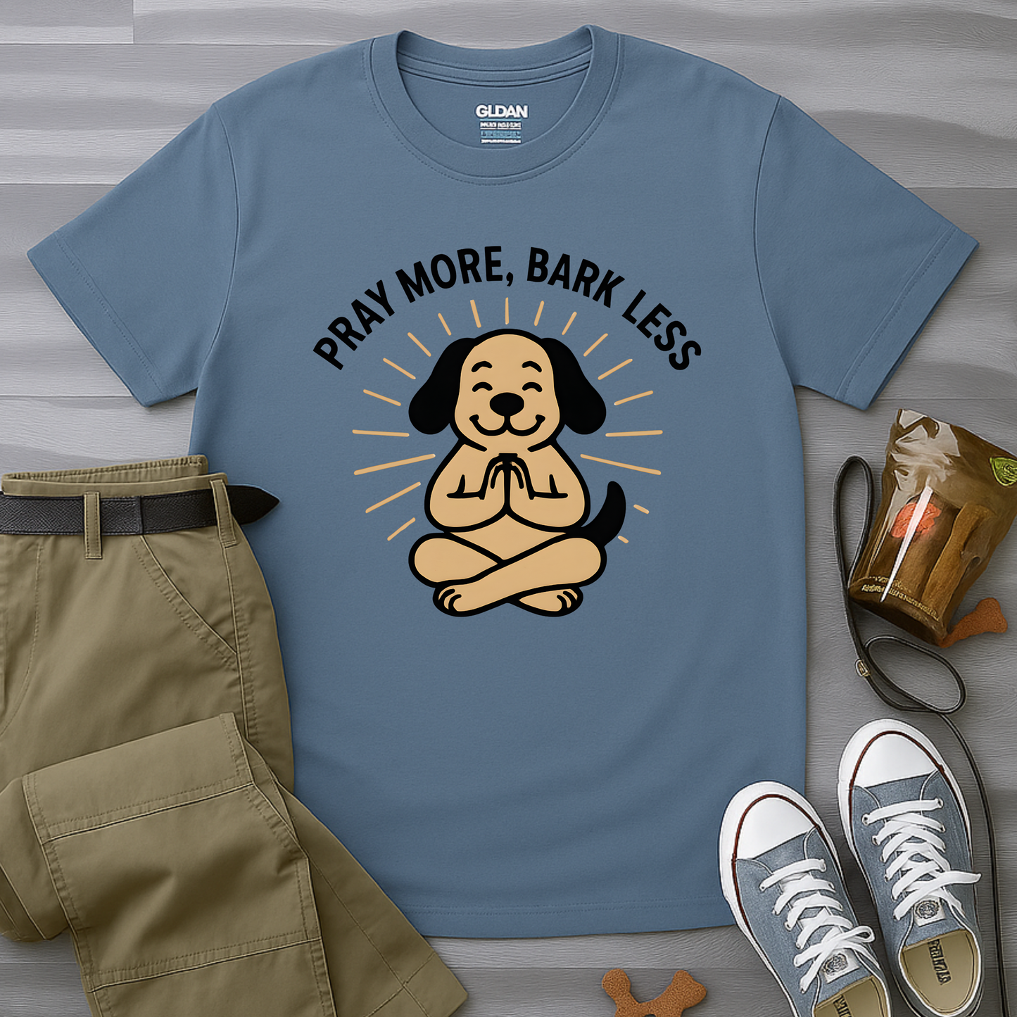Pray More, Bark Less T-Shirt