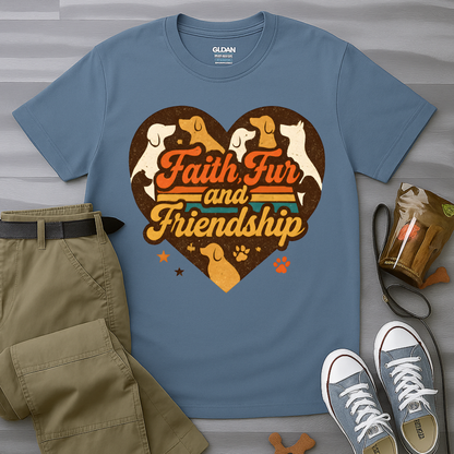 Faith Fur and Friendship Retro T-Shirt