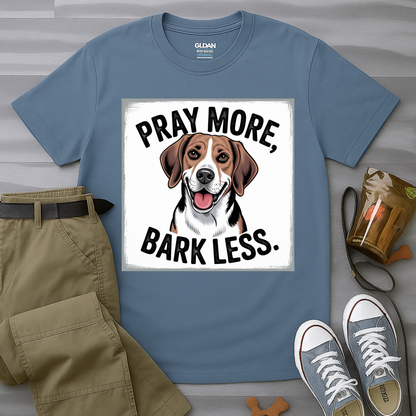 Beagle Pray More Bark Less – Hand-Drawn Vintage T-Shirt
