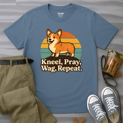 Kneel Wag Pray Repeat T-Shirt