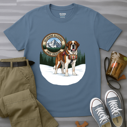Delivering Blessings Since Creation, Saint Bernard T-Shirt