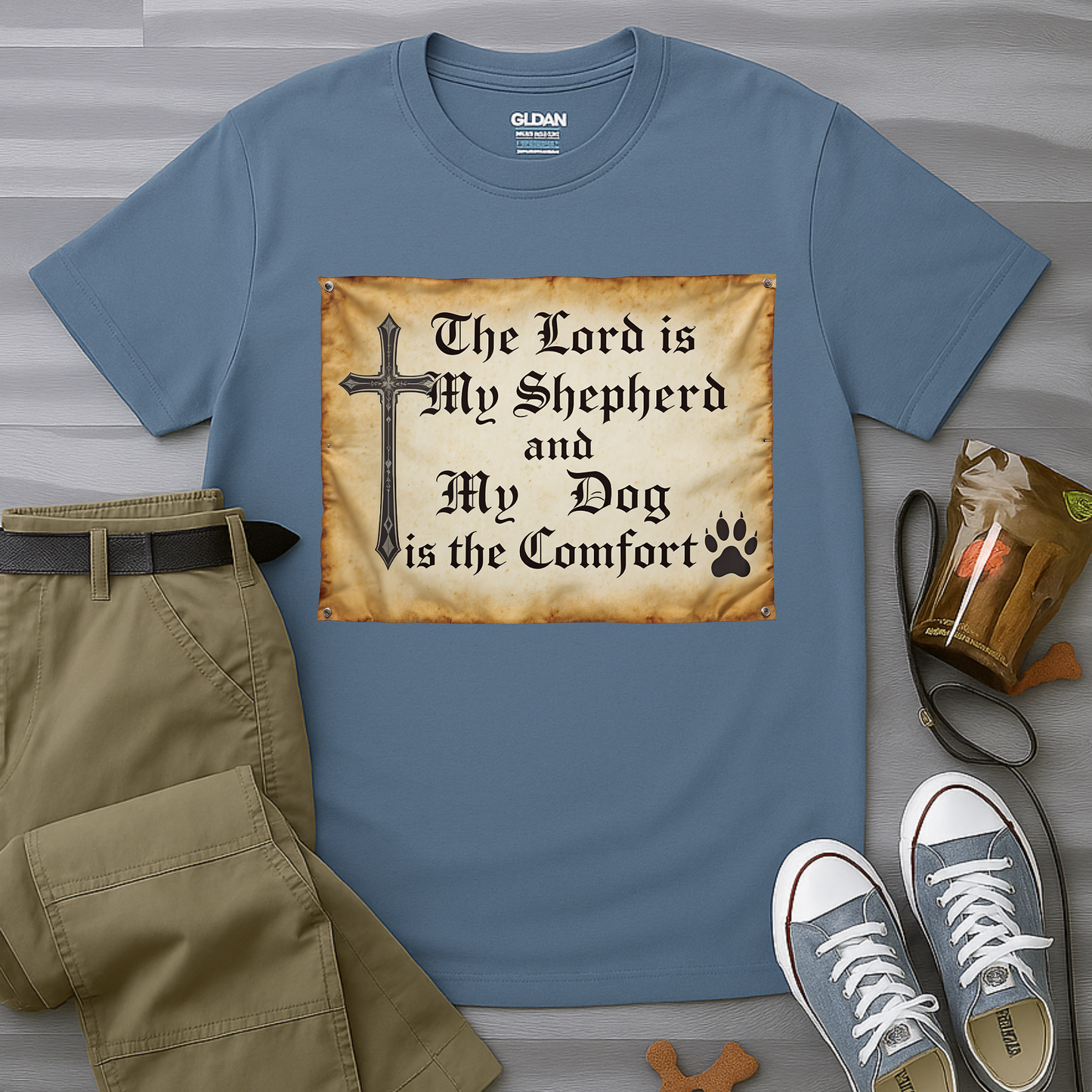 The Lord Is My Shepherd And My Dog Is Them Comfort T-Shirt