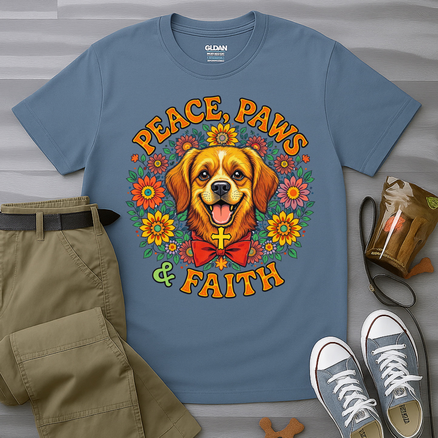 Peace Paws & Faith Hippie T-Shirt