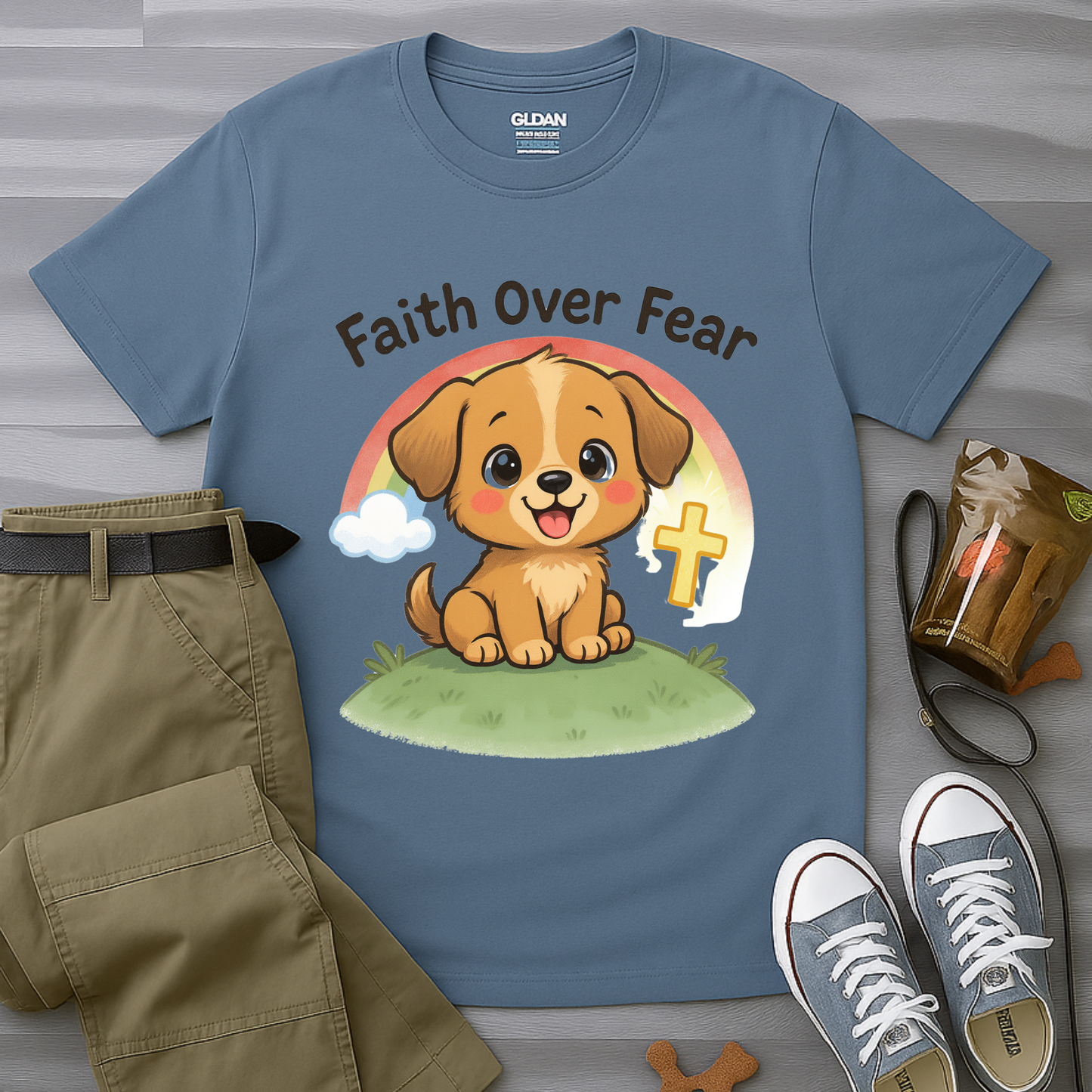 Faith Over Fear Puppy T-Shirt