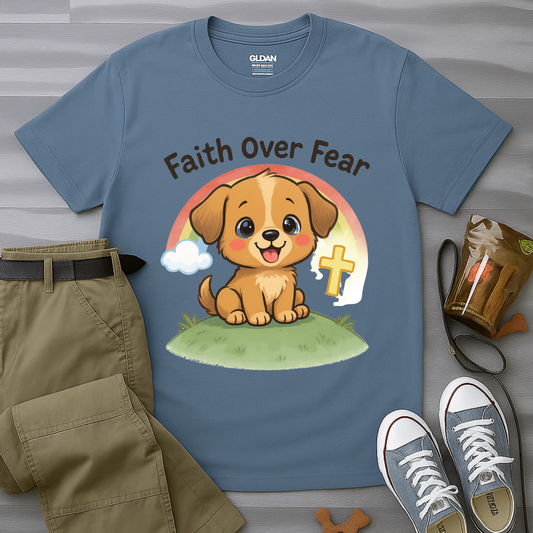Faith Over Fear Puppy T-Shirt
