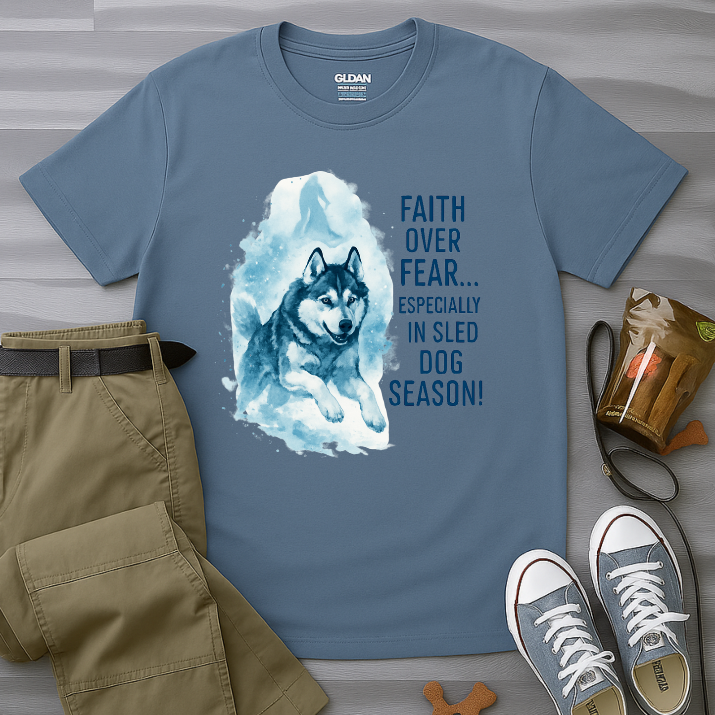 Faith Over Fear Especially In Sled Dog Season T-Shirt