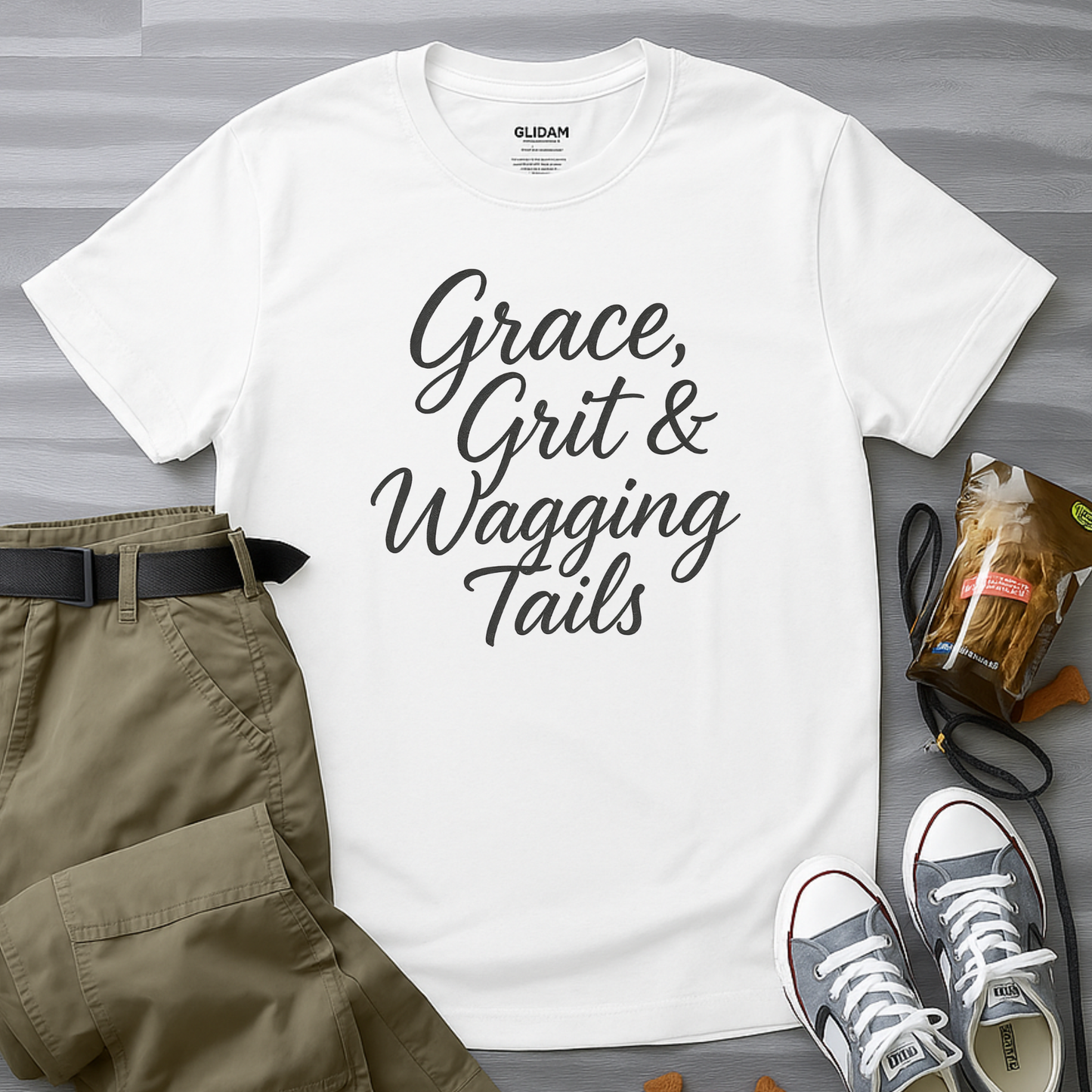 Grace, Grit And Wagging Tails T-Shirt