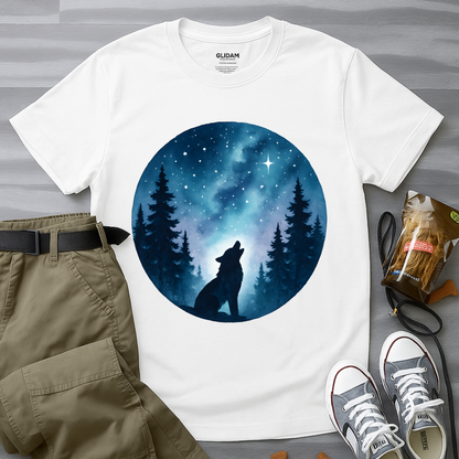 Howling Husky At The Stars T-Shirt