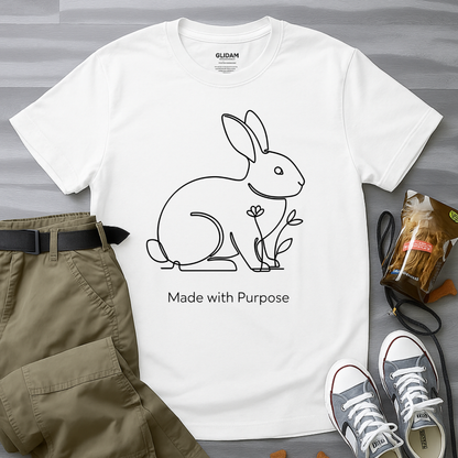 Made With Purpose Minimalist Rabbit T-Shirt