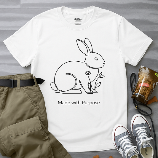 Made With Purpose Minimalist Rabbit T-Shirt