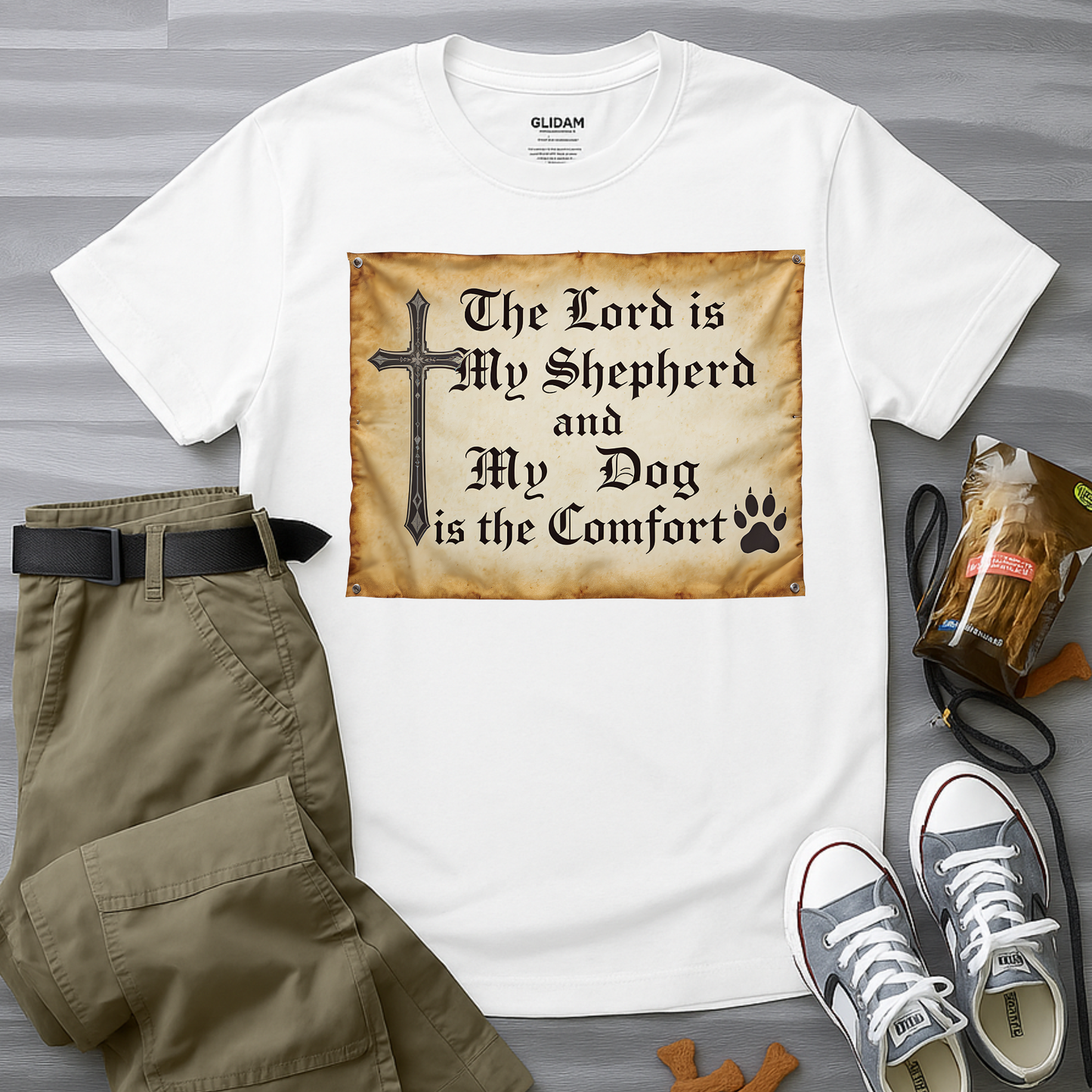 The Lord Is My Shepherd And My Dog Is Them Comfort T-Shirt