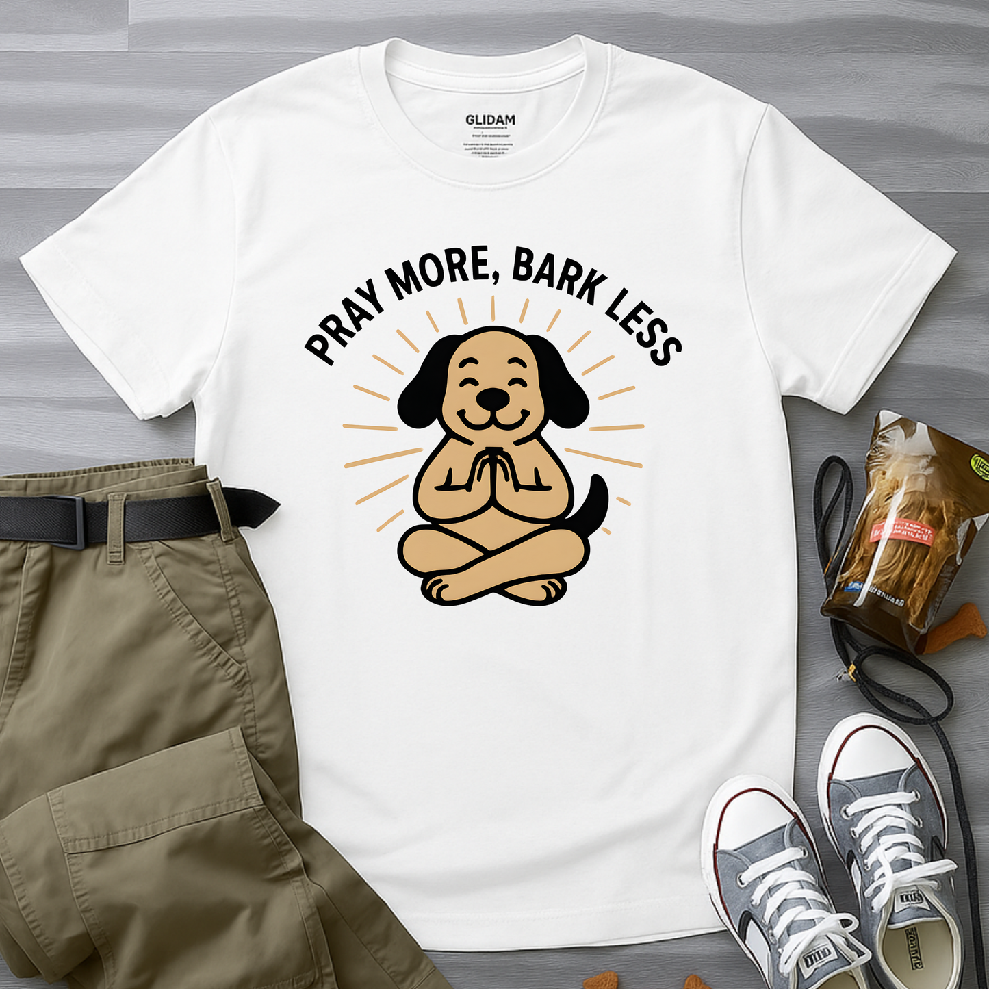 Pray More, Bark Less T-Shirt