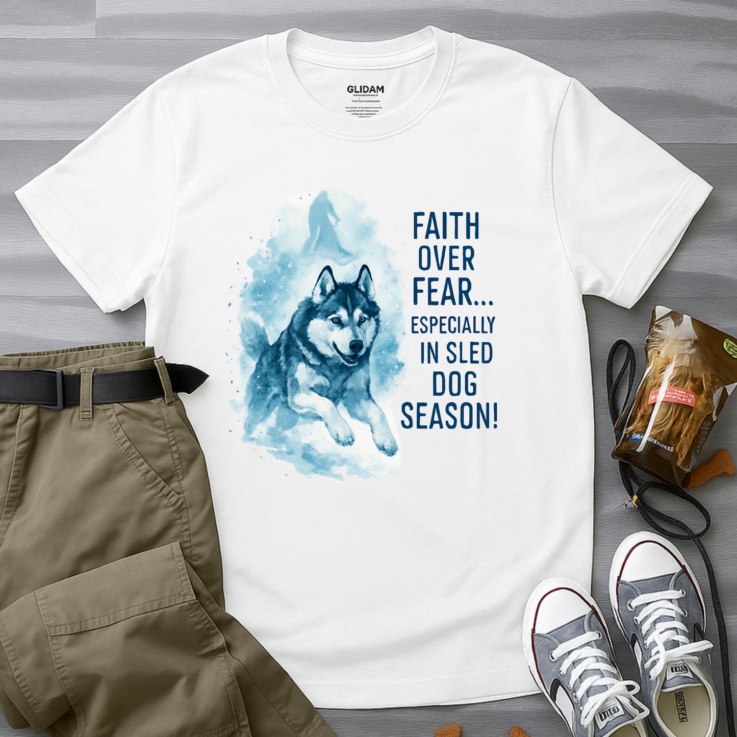 Faith Over Fear Especially In Sled Dog Season T-Shirt