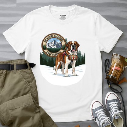 Delivering Blessings Since Creation, Saint Bernard T-Shirt