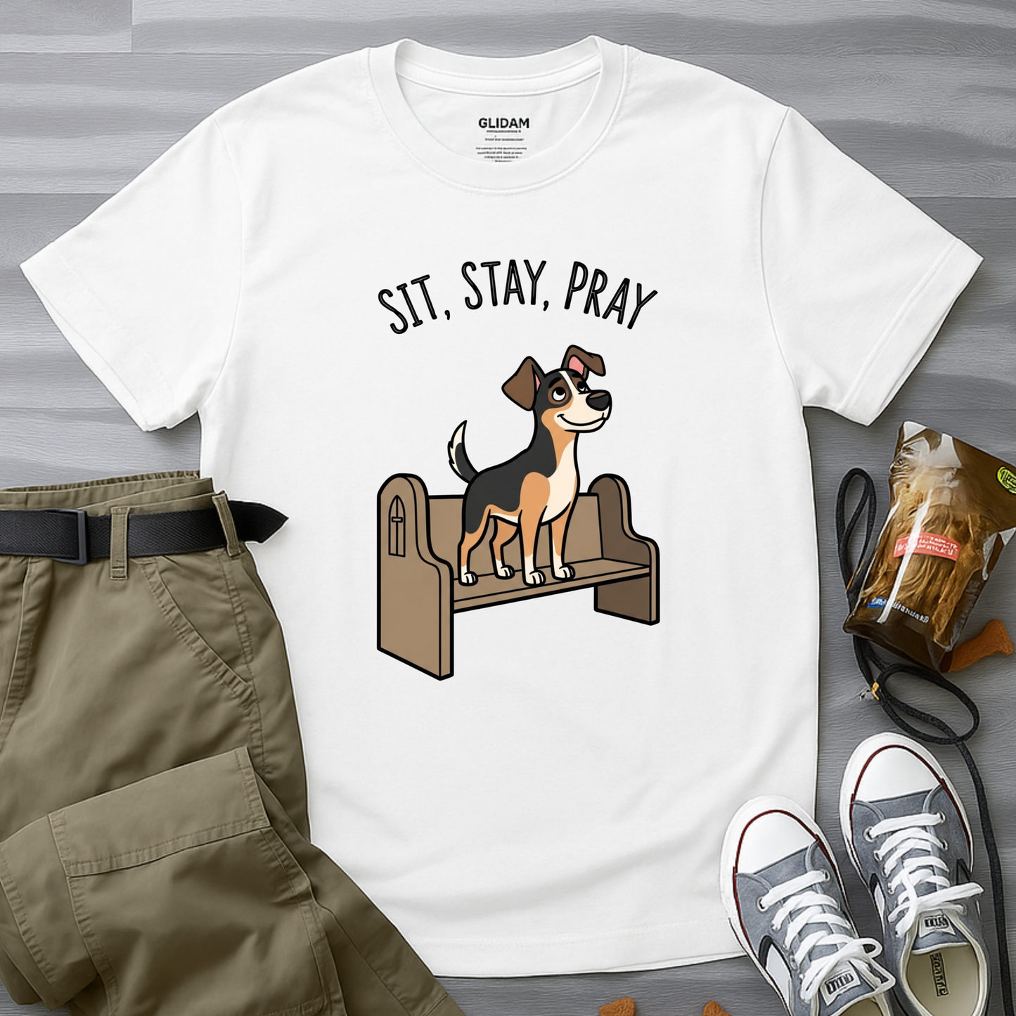 Sit, Stay, Pray T-Shirt