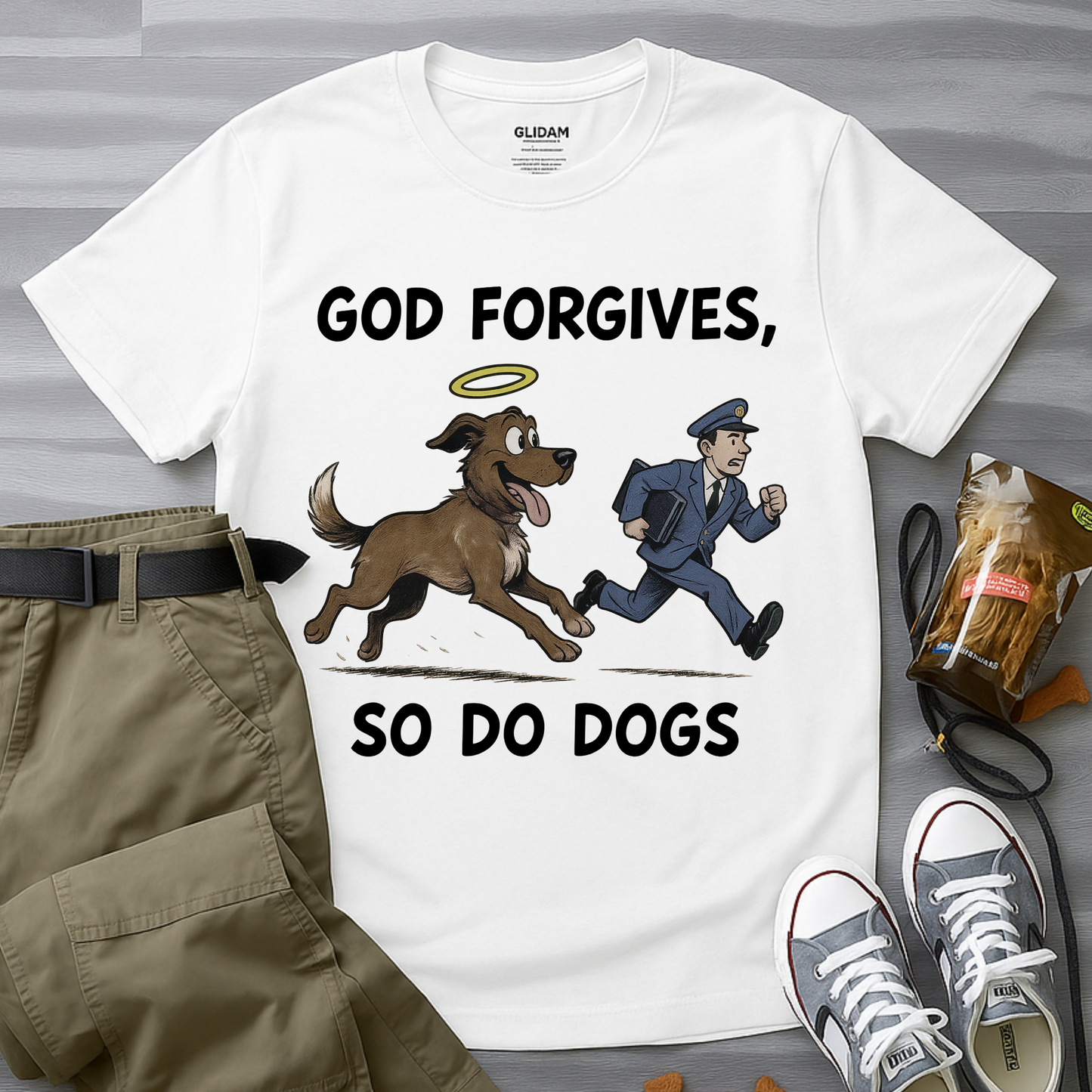 God Forgives Mailman Chase T-Shirt