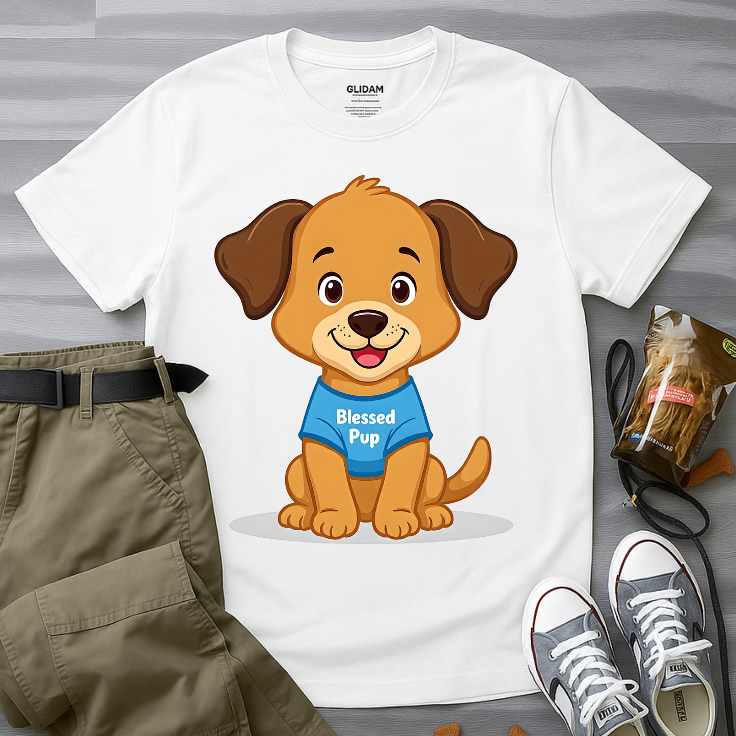 Blessed Pup Cartoon T-Shirt