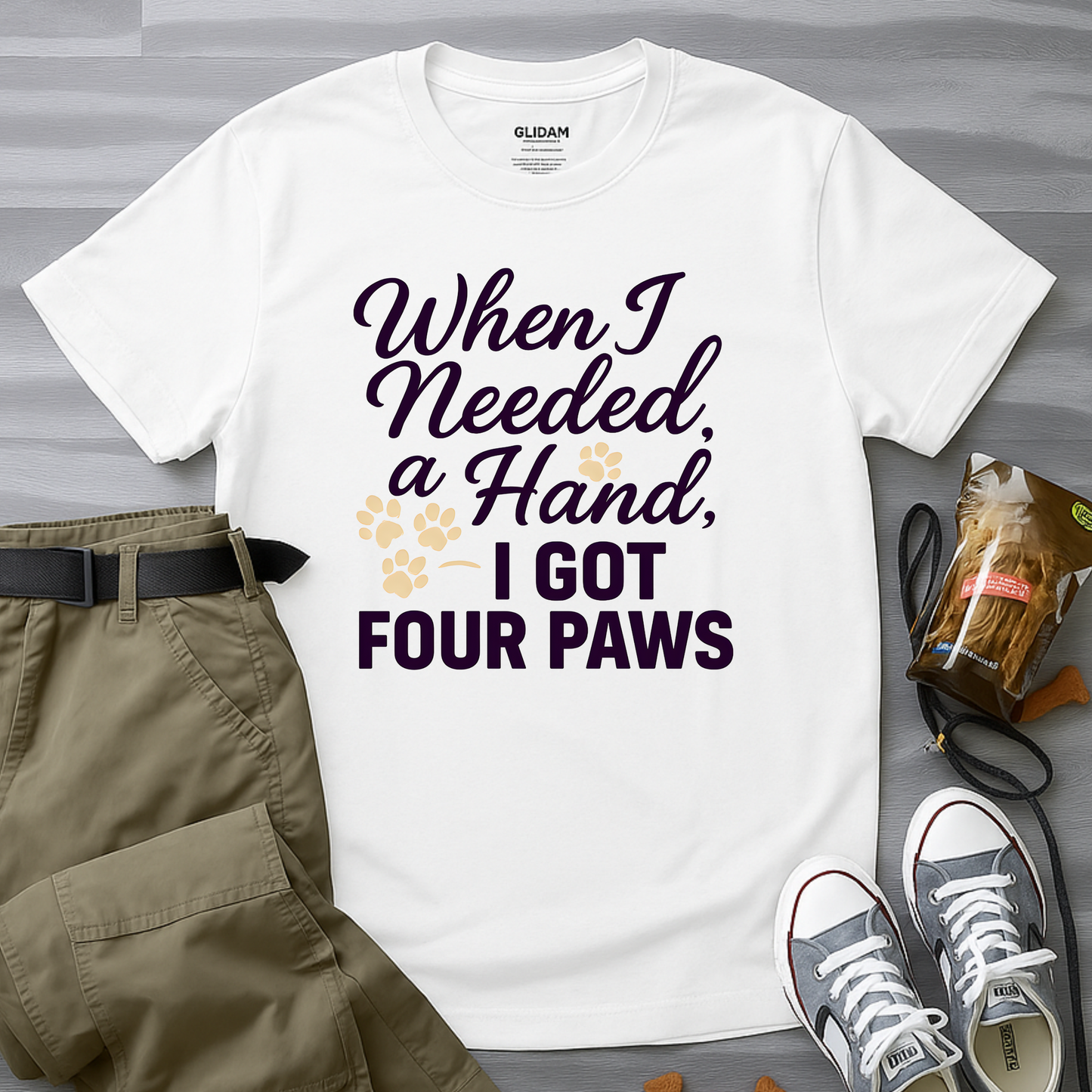 When I Needed A Hand I Got Four Paws T-Shirt