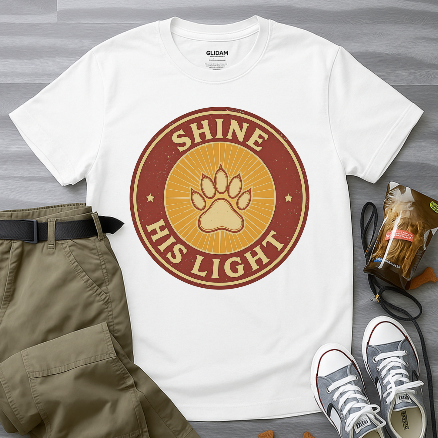 Shine His Light Paw T-Shirt