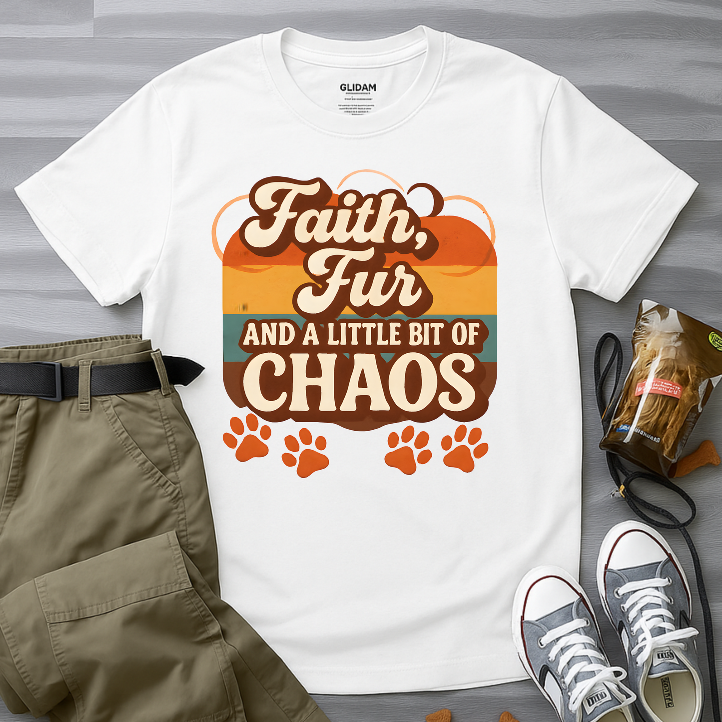 Faith Fur and a Little Bit of Chaos T-Shirt