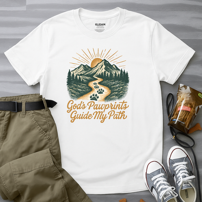 God's Pawprints Guide My Path T-Shirt