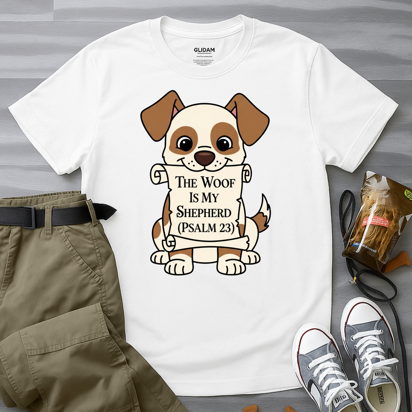 The Woof Is My Shepherd (Psalm 23) T-Shirt