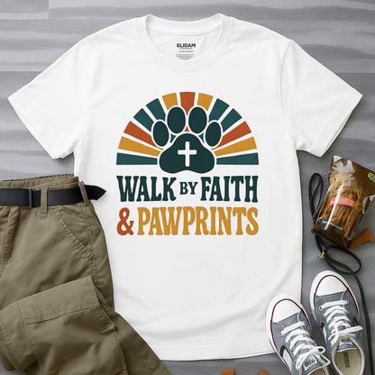 Walk By Faith & Pawprints T-Shirt