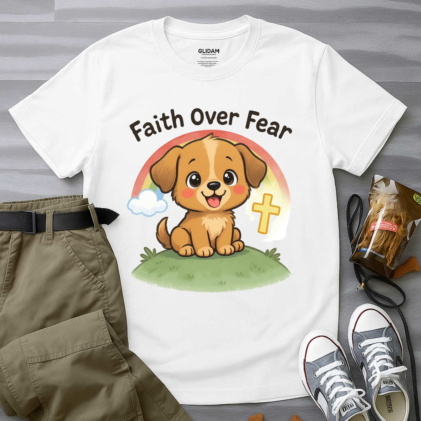 Faith Over Fear Puppy T-Shirt