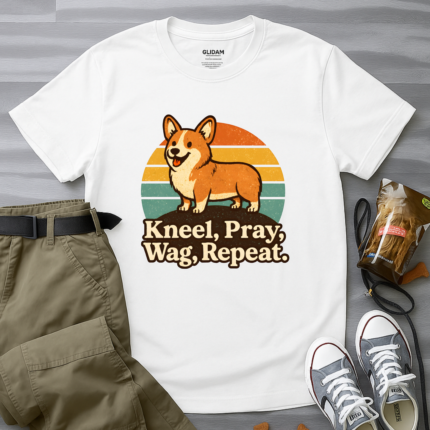 Kneel Wag Pray Repeat T-Shirt