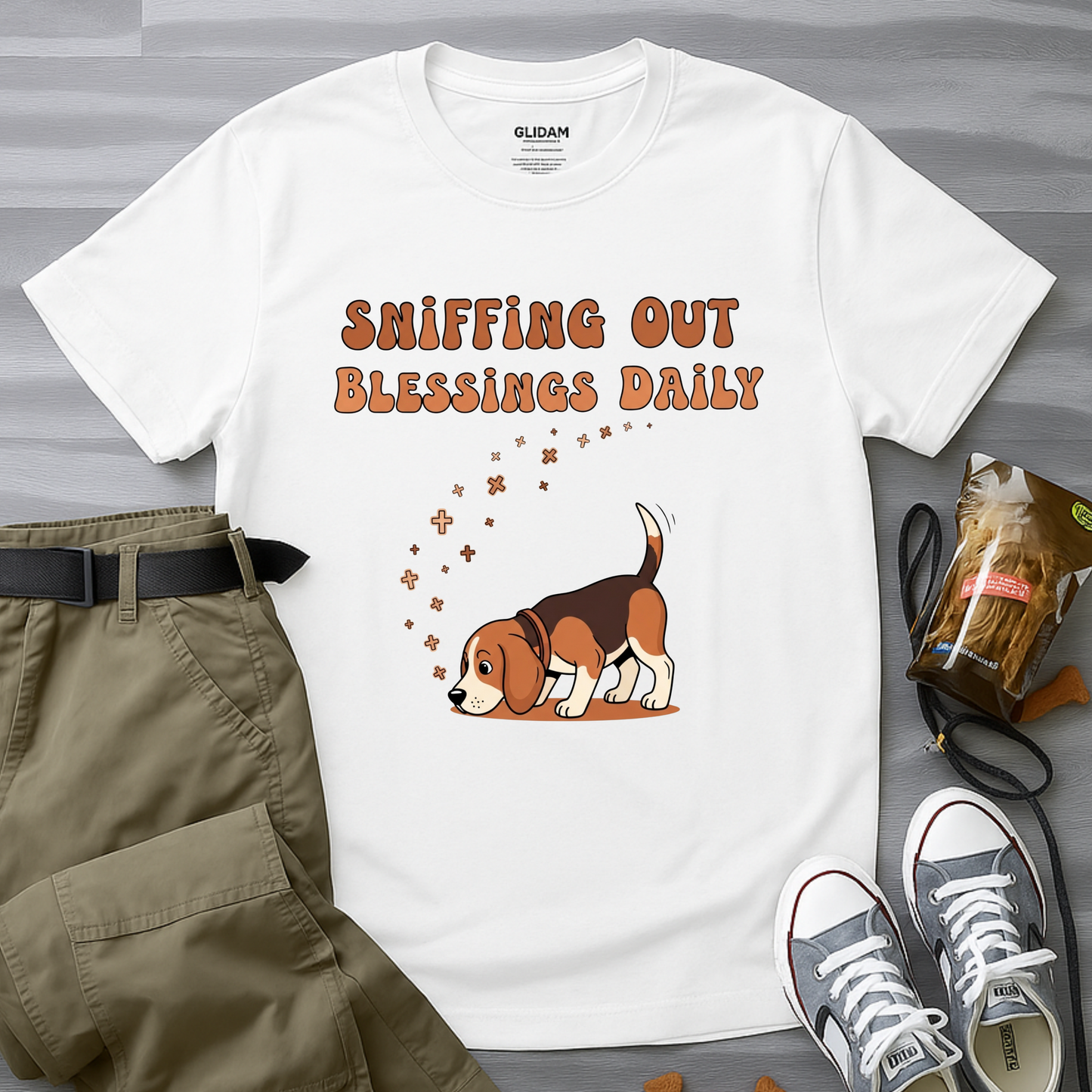 Sniffing Out Blessings Daily Beagle T-Shirt