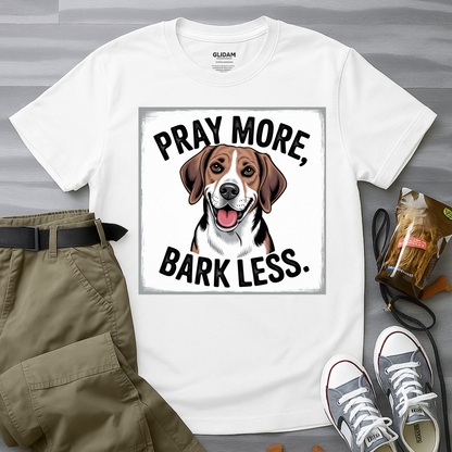 Beagle Pray More Bark Less – Hand-Drawn Vintage T-Shirt
