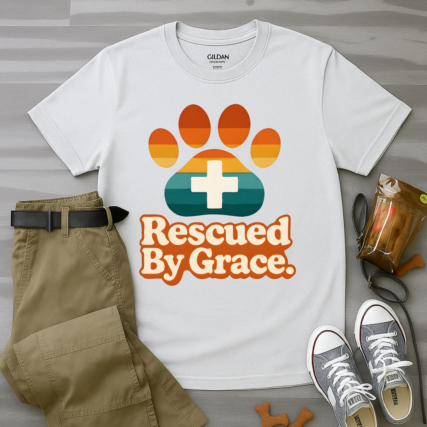 Rescued By Grace Retro T-Shirt