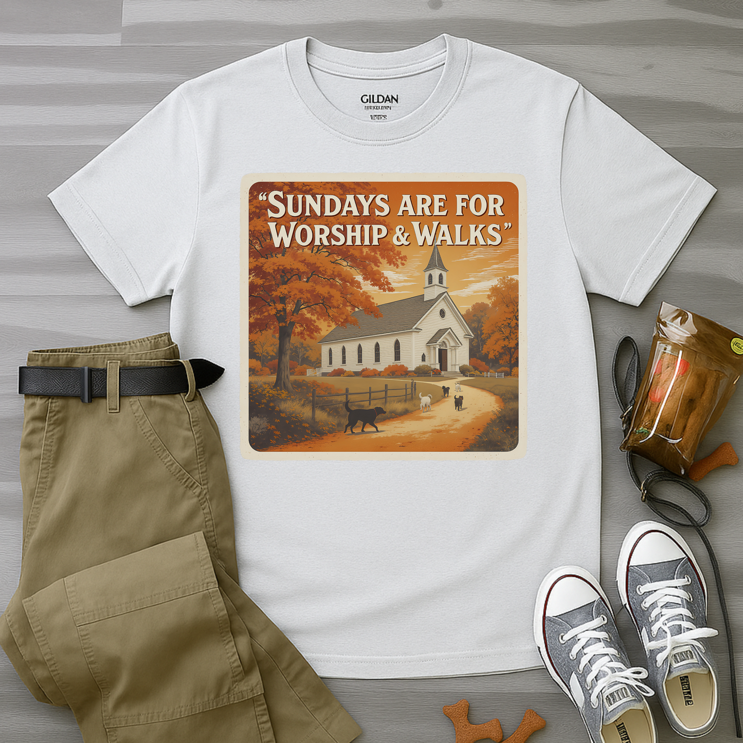 Sunday's Are For Worship and Walks T-Shirt